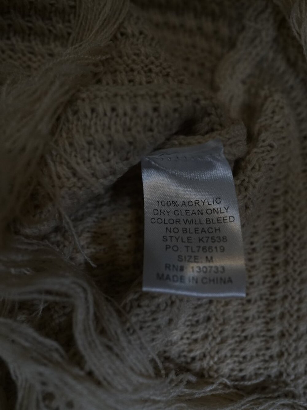 NWT Umgee Ivory Crochet Knit Fringe Midi Skirt Boho Western Cottagecore M - Picture 6 of 8